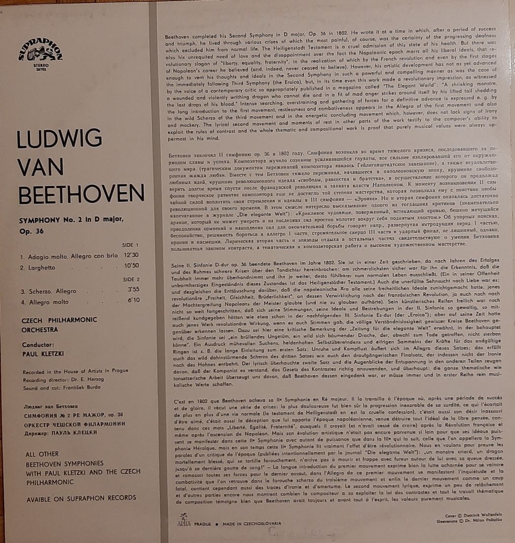 L.Beethoven Symfonia nr I i VIII