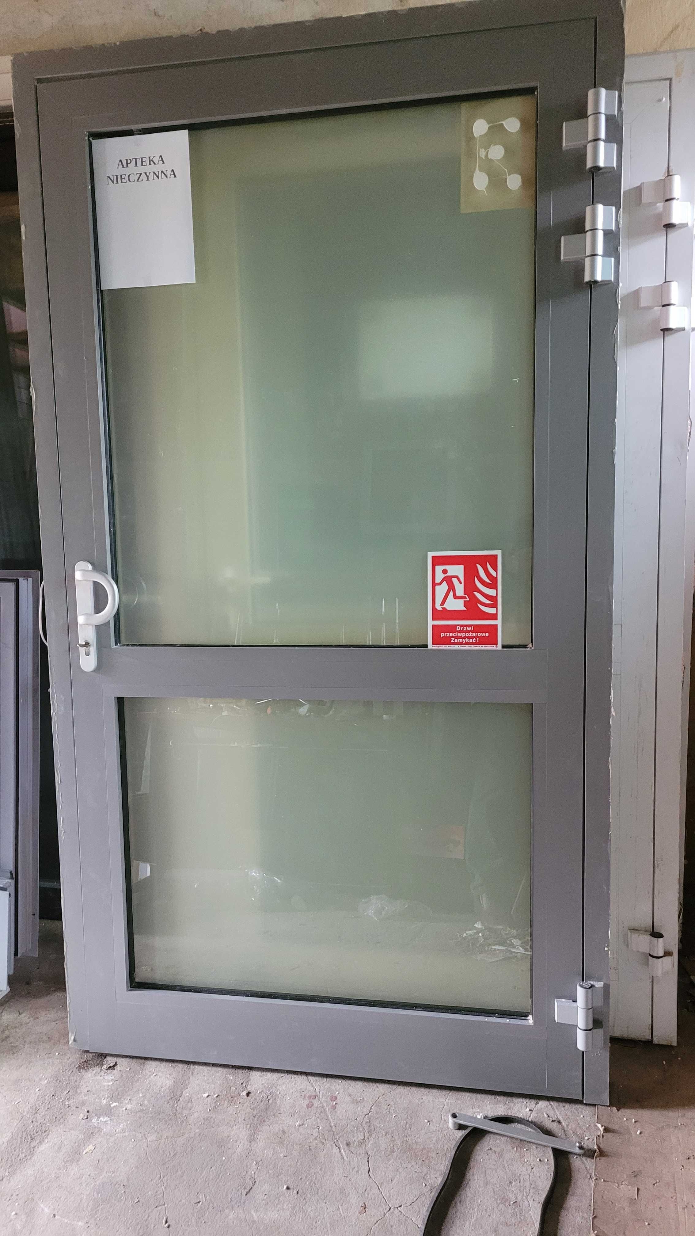 Drzwi aluminiowe przeciwpożarowe ppoż ei30 różne
