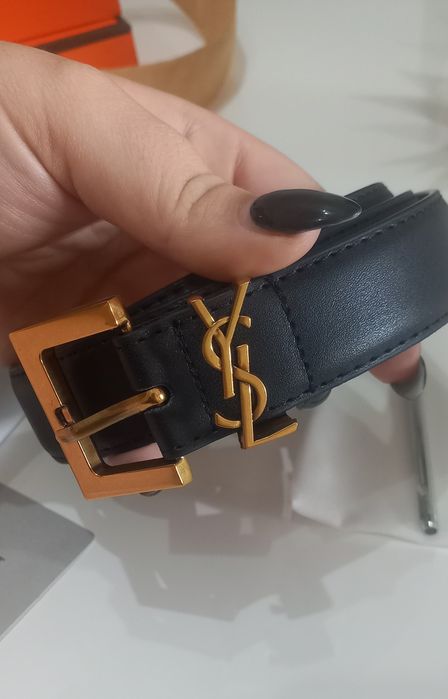 Cinto ysl novo 95cm em couro