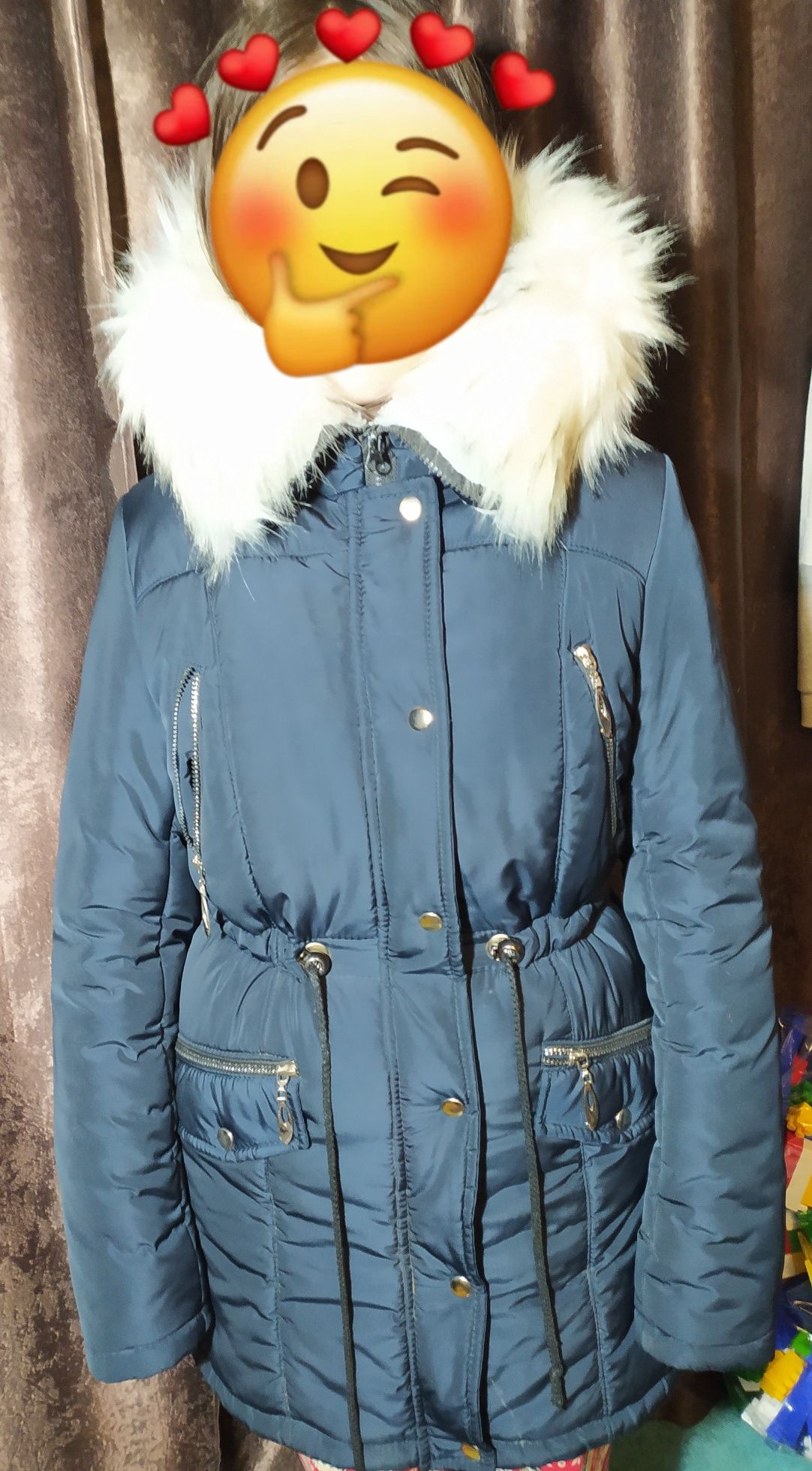 Женская подростковая зимняя куртка пуховик пальто