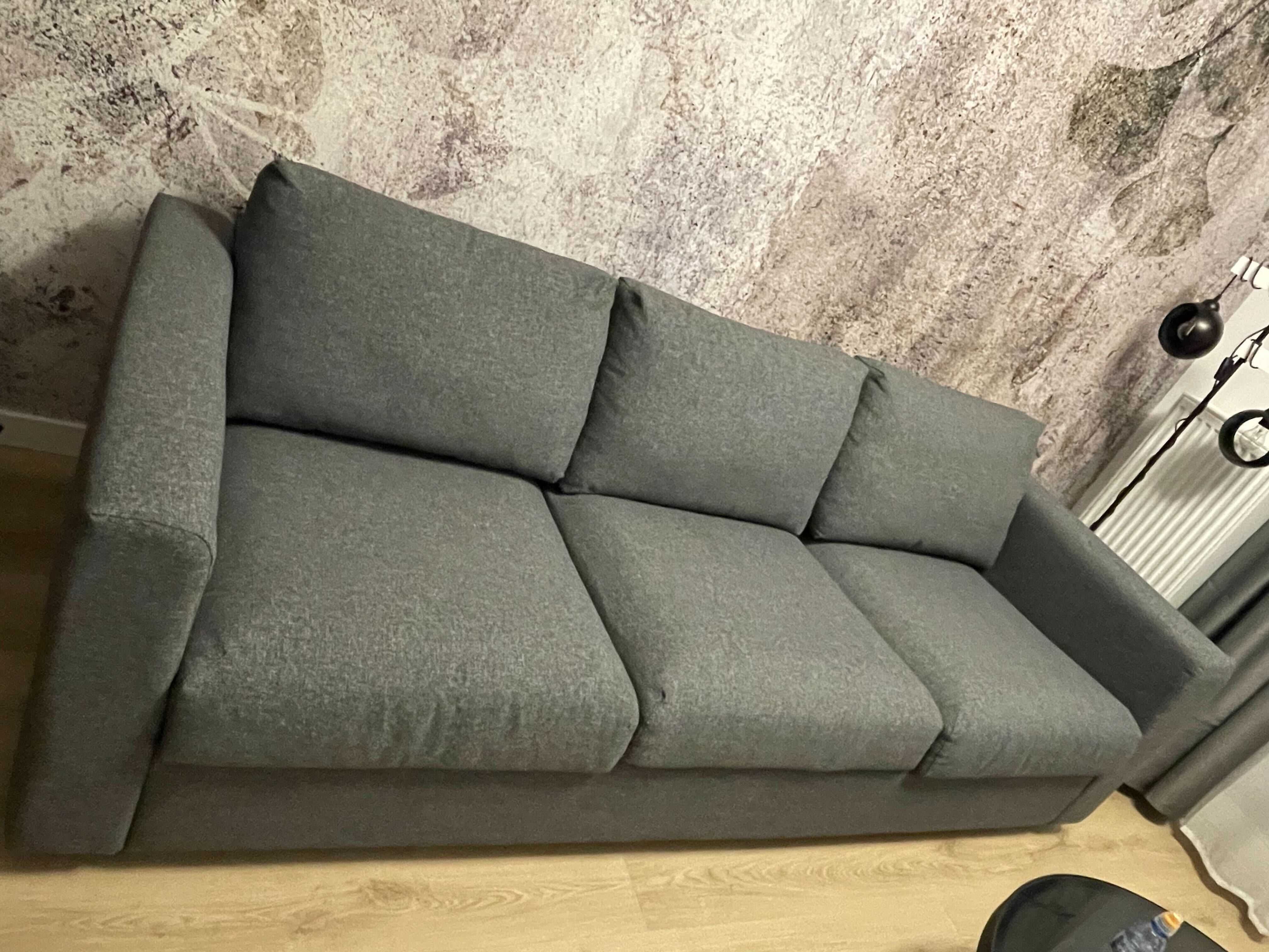 Szara sofa Vimle IKEA 3 osobowa