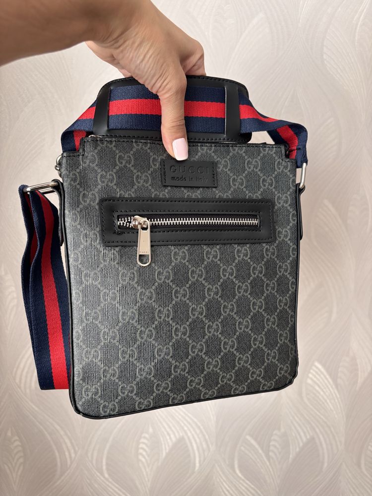 Сумка барсетка серез плече гучі гучи Gucci чоловіча