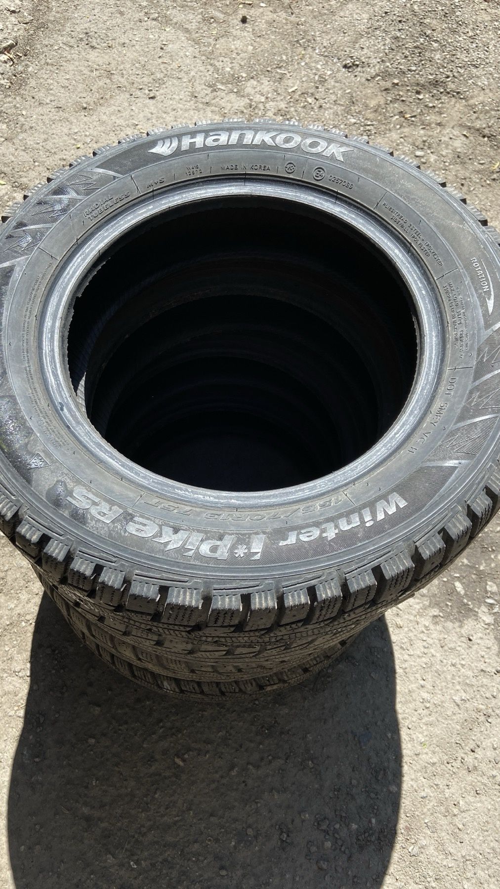 Зимние шины Hankook Winter i* Pike RS 155/70 R13 б/у комплект 4шт.