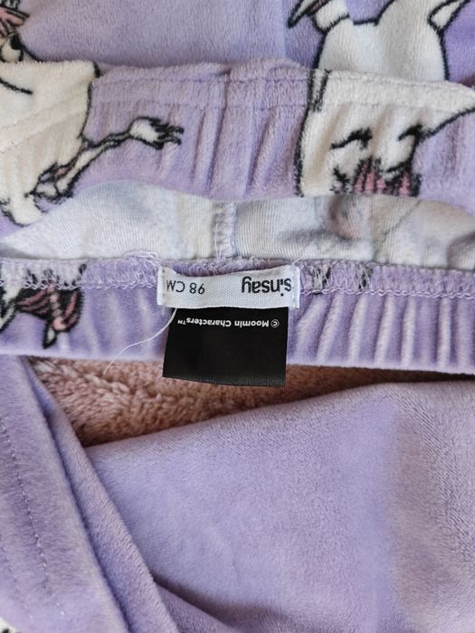 Ciepła piżamka Muminki dla dziewczynki 98