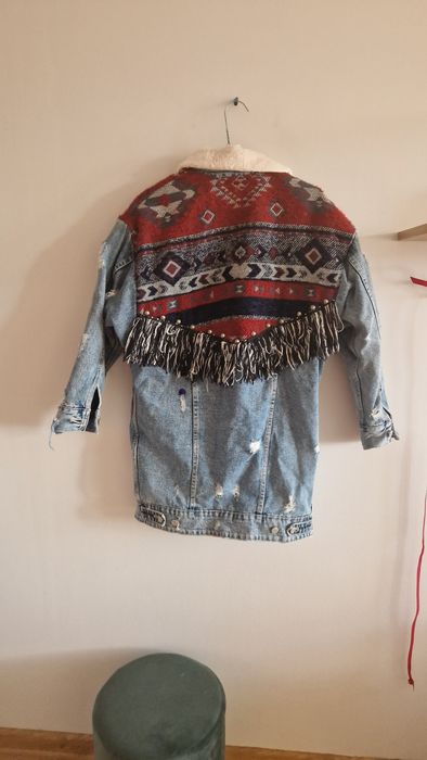 Przepiękna kurtka frędzle zara boho usa kanada