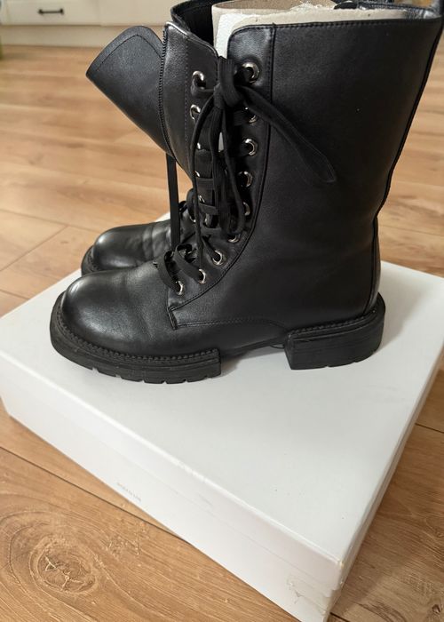 Зимові ботонки Estro чорні жіночі, 37 розмір, хутро всередині