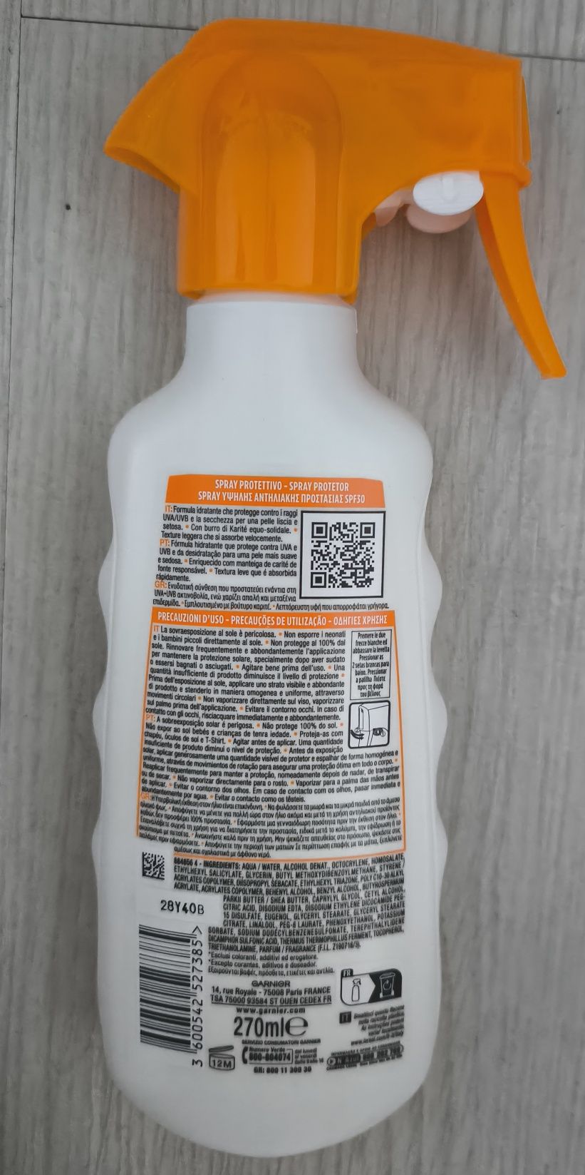 protetor solar em spray 50+ para criança da Garnier Novo selado