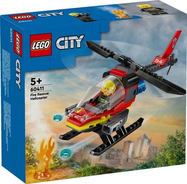 Конструктор LEGO City Пожежний рятувальний гелікоптер (60411) лего