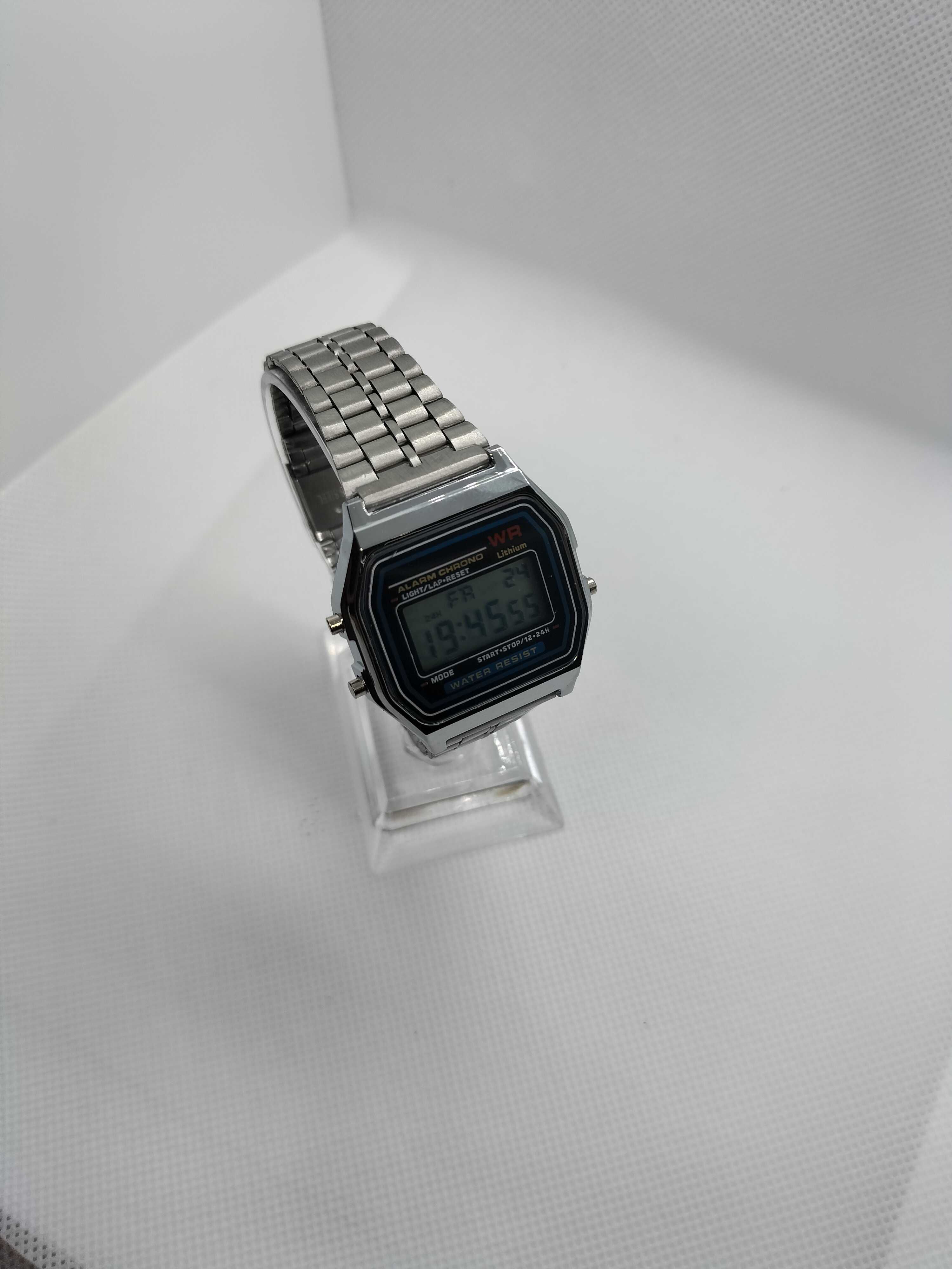 Nowy Srebrny Męski Zegarek Retro Okazja