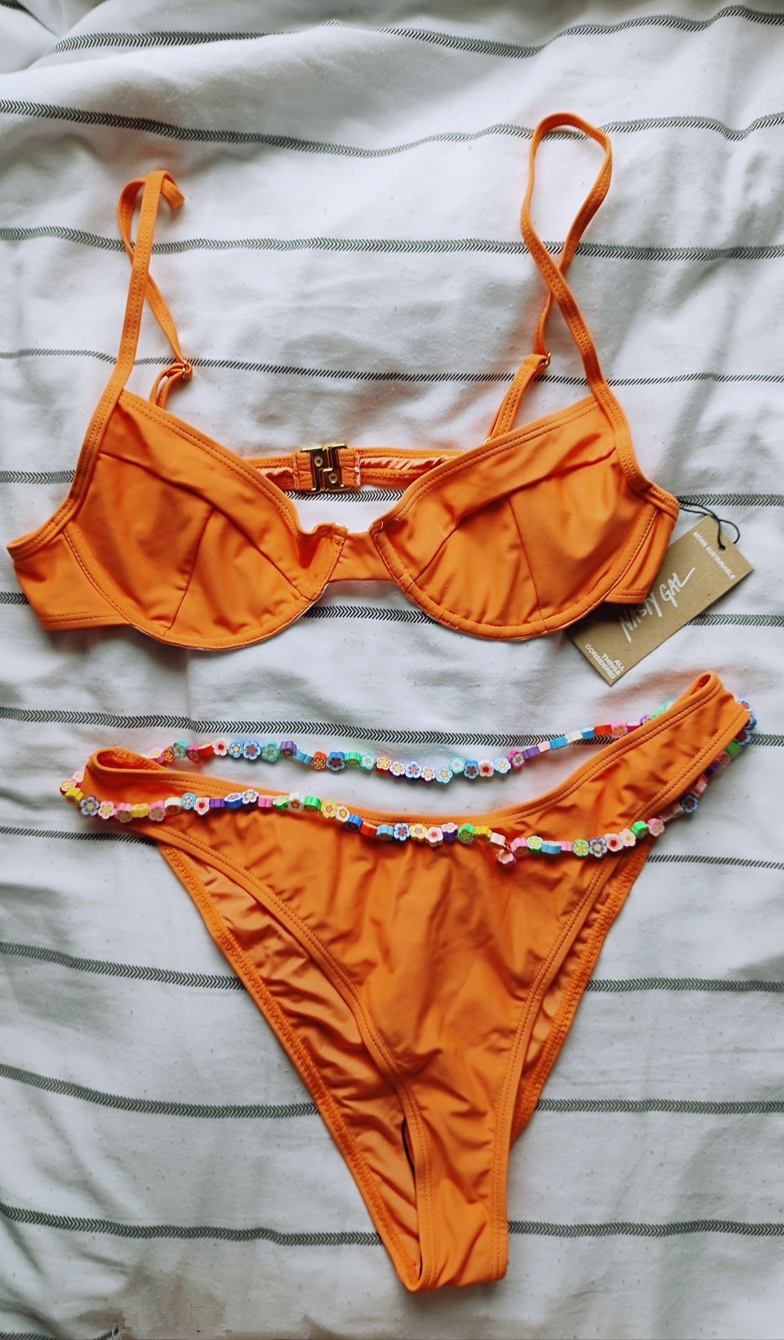 Pomarańczowy /Orange /komplet/ set /strój kąpielowy/ Nasty Gal/