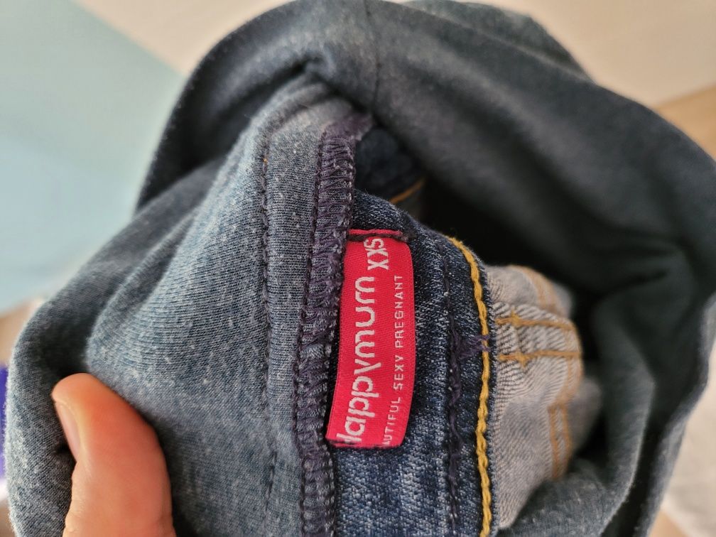 Spodnie ciążowe jeansowe happymum xs