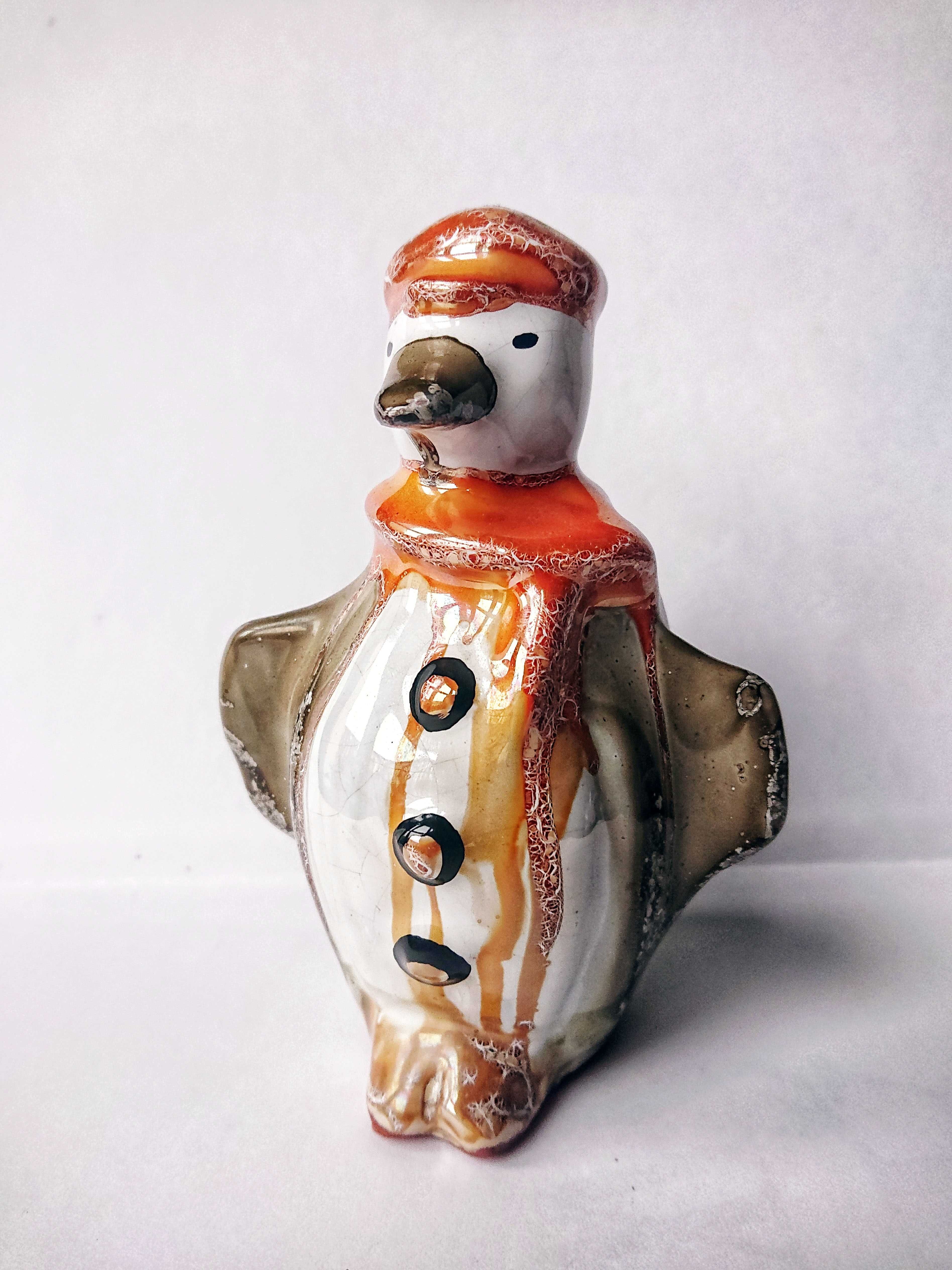 Figurka ceramiczna pingwin vintage