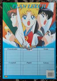 Czarodziejka z Księżyca/ Sailor Moon - plan lekcji formatu A4