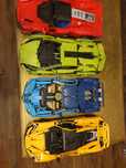 Klocki techniczne, Ferrari, Bugatti, McLaren,około 60x25x14cm,nie LEGO