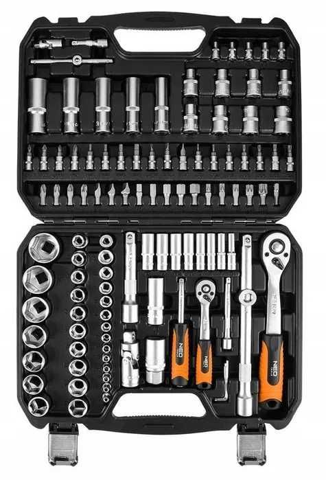 Набір інструментів Neo Tools 108 штук в кейсі 1/2 та 1/4 хром-ванадій