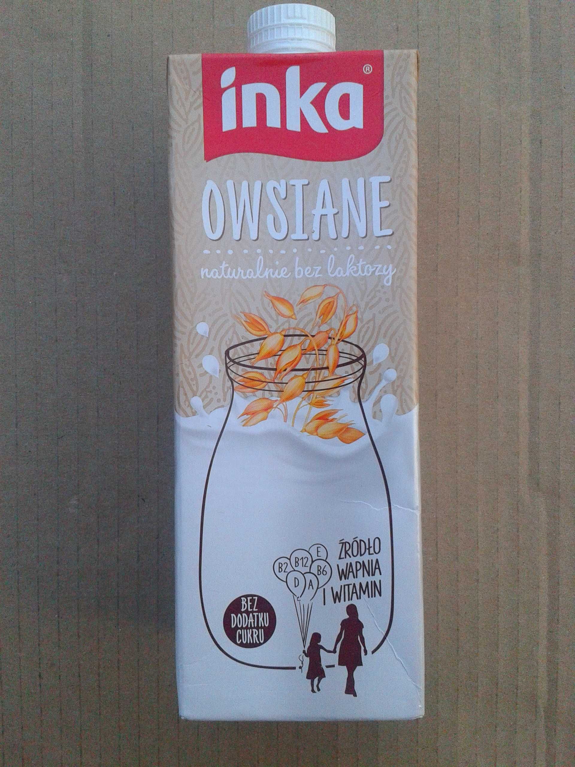 INKA Napój owsiany mleko roślinne bez laktozy i cukru + witaminy 1Lx18