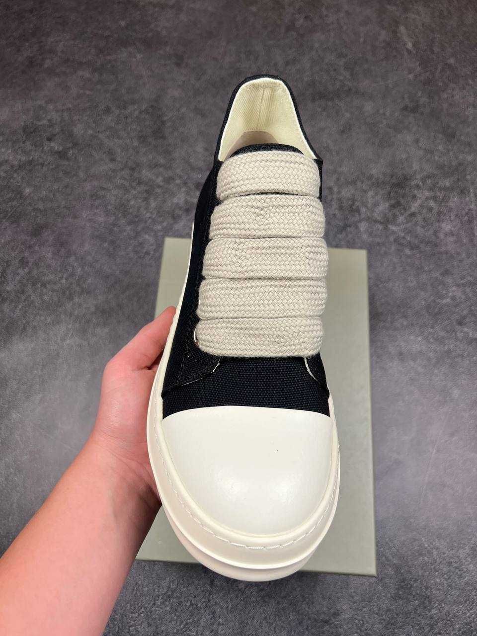 Rick Owens Ramones Jambo Lace Black White