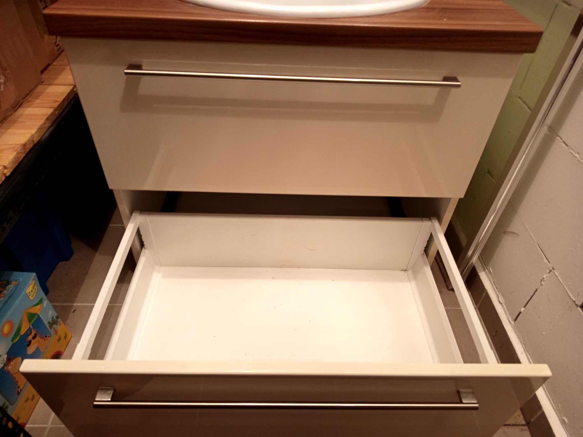 Szafka Łazienkowa DUŻA 80cm - LAKIEROWANA system BLUM kremowa ecry