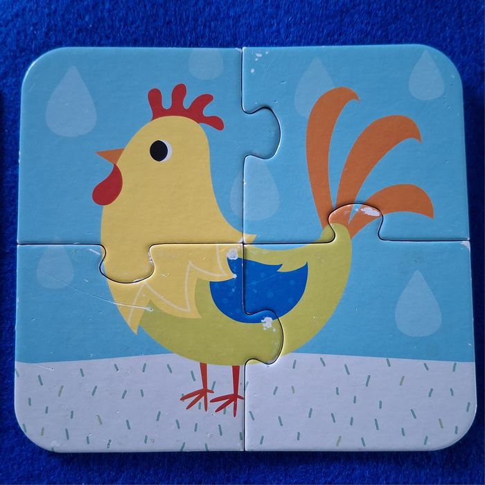 Puzzle dla dzieci - zwierzęta gospodarskie 5 szt. Po 4 duże elementy