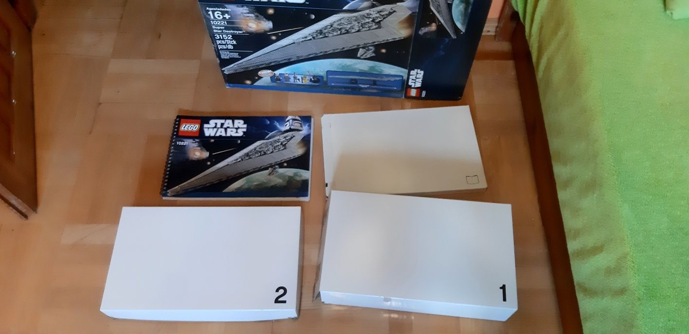 Lego Star Wars 10221 Super Star Destroyer figurki pudełko instrukcja