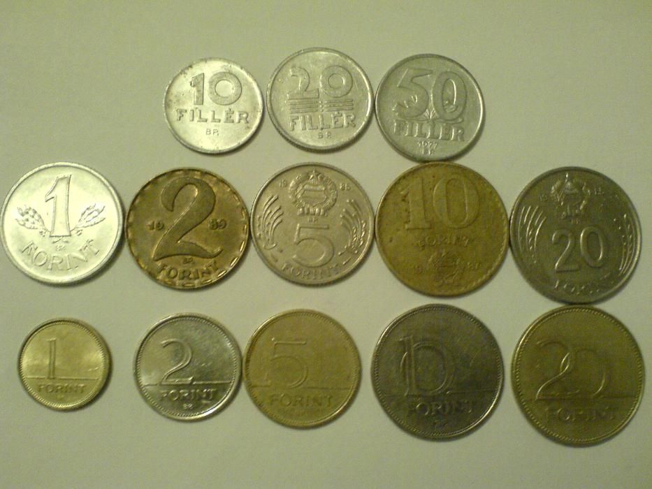 монеты венгерские, 13 шт
