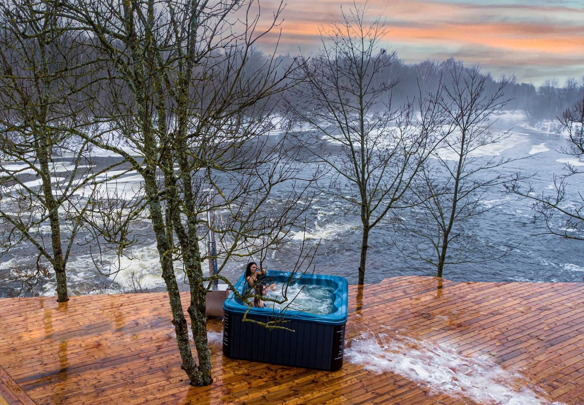 Slow Spa akrylowe jacuzzi balia beczka sauna