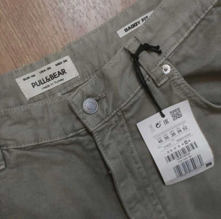 Pull & Bear baggy fit spodnie jeansowe męskie XL