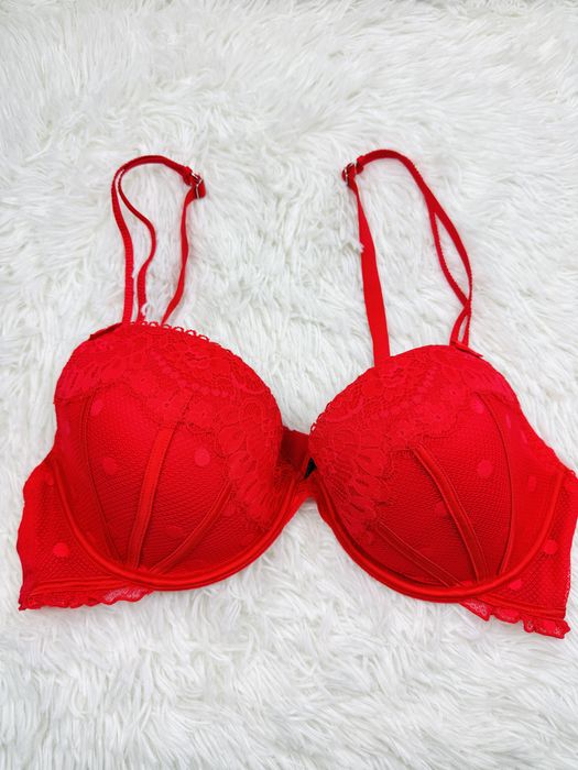 Biustonosz usztywniany 85D czerwony