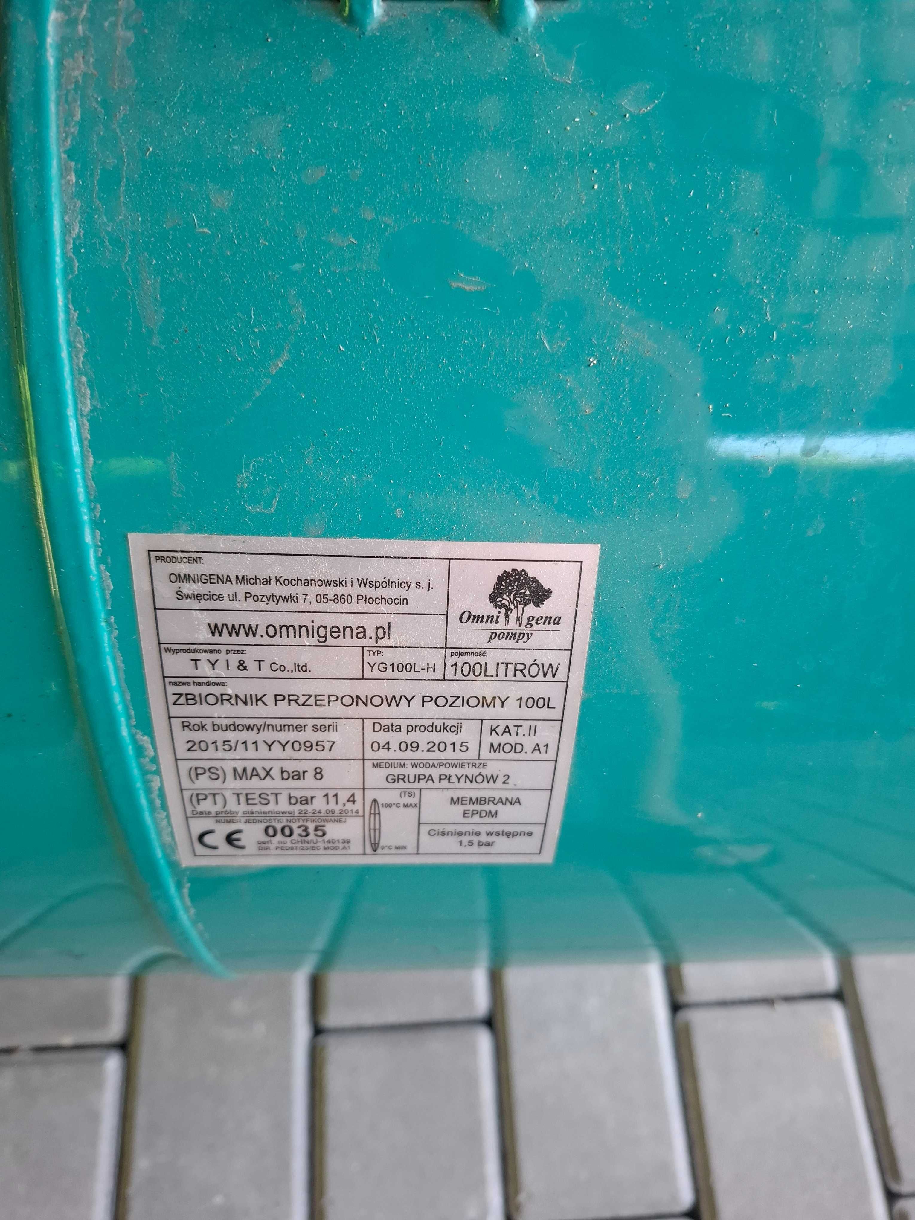 Hydrofor OMNIGENA YV1000 z zbiornikiem 100 litrów