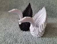 Wyprzedaż łabędzie origami 3D para młoda wesele 2szt dekoracja