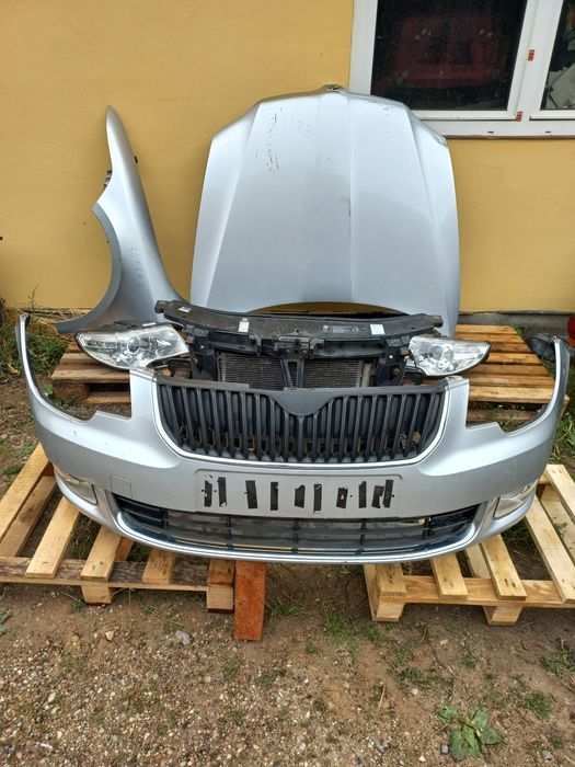 Przód kompletny skoda superb 2 la7w maska zderzak pas przedni błotnik
