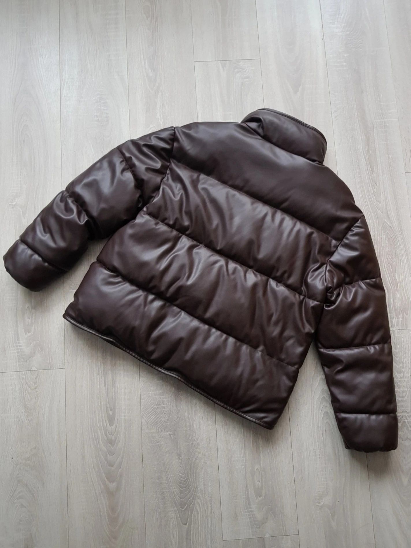 Pikowana kurtka Zara, ze sztucznej skóry
