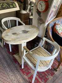 Piękny przedwojenny zestaw na werandę lub knajpy stół krzesła secesja