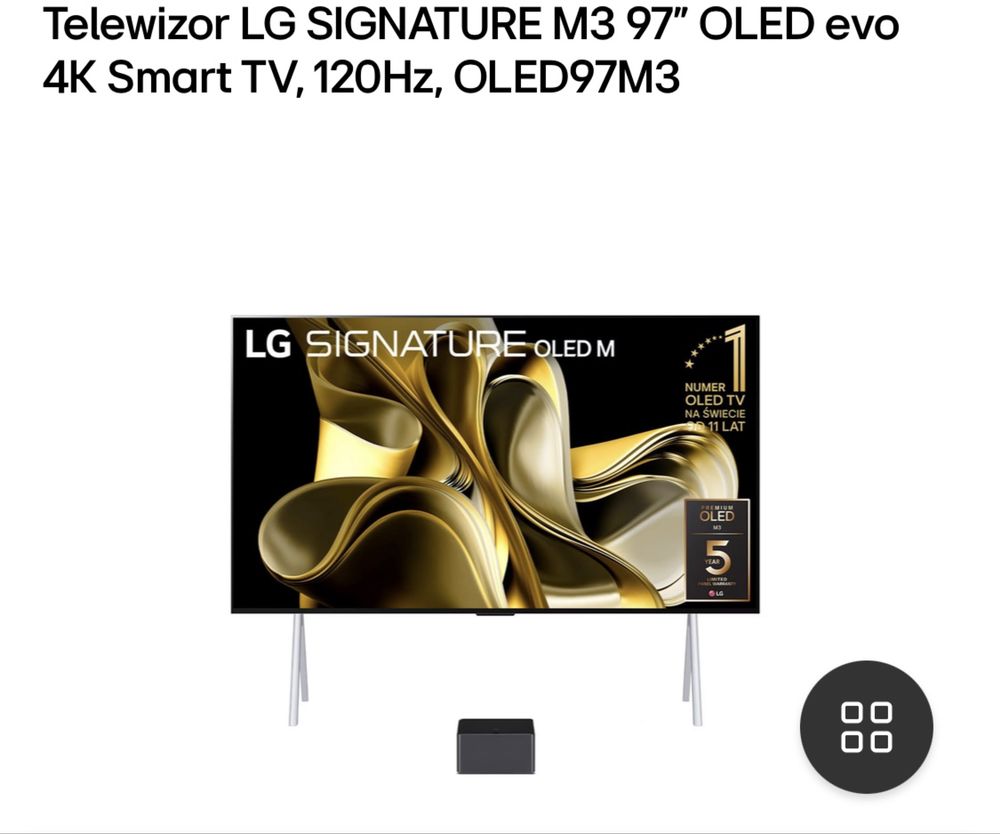 Matryca do Telewizor  Oled97m39la SIGNATURE M2,M3 97cali