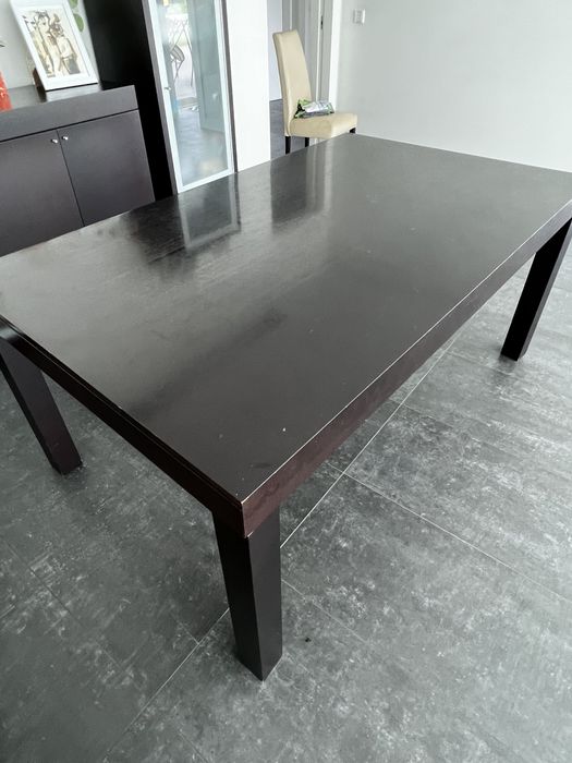 Mobília de sala em madeira maciça + OFERTA de sofá em pele