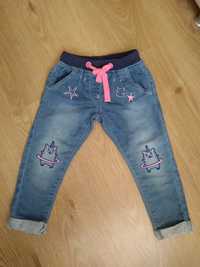Тонкие летние джинсы на резинке на девочку 2-3 года