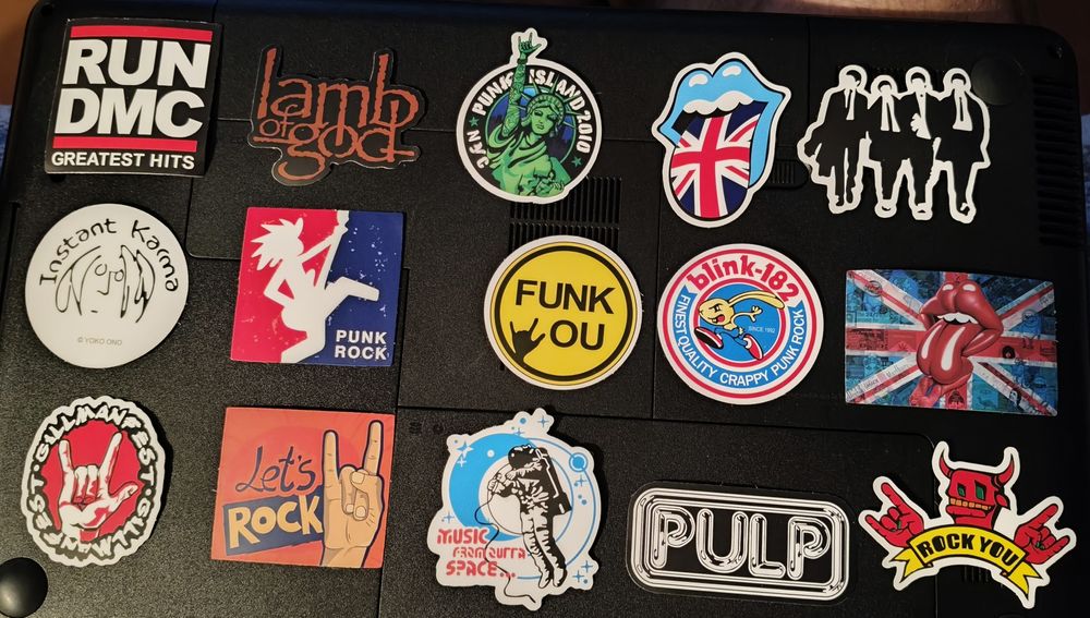 Pack de 15 Adesivos Vintage Retro Alusivos ao tema Rock and Roll