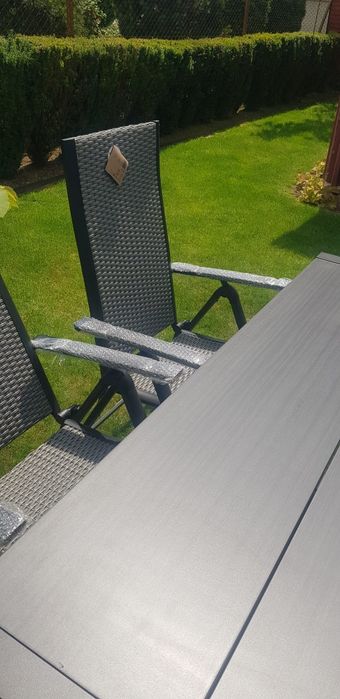 Nowy zestaw mebli ogrodowych stół  150x90 krzesła relaksy 4szt