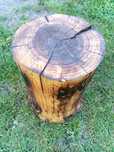 Pionek, taboret z litego drewna