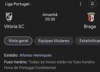 2 Bilhetes Vitória SC vs SC Braga (11/05/2024) - 20.30h