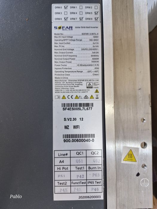 Inwerter falownik sofar solar 5.5
