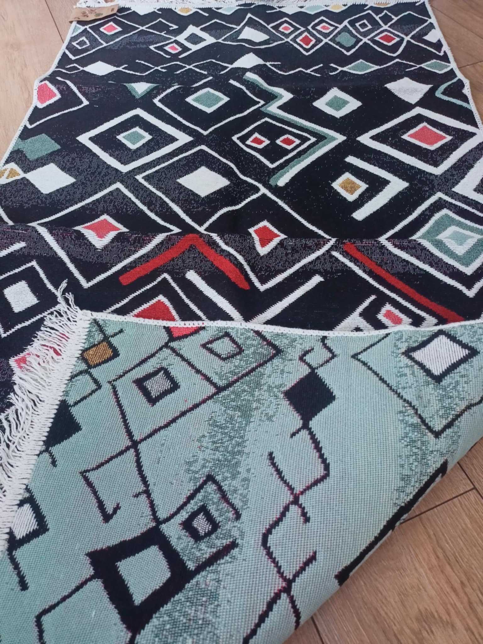 Dywan z frędzlami geometryczny dywanik do pokoju salonu