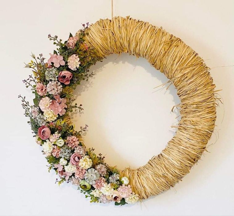 Duzy wianek wieniec recznie pleciony jak Homla Home&you