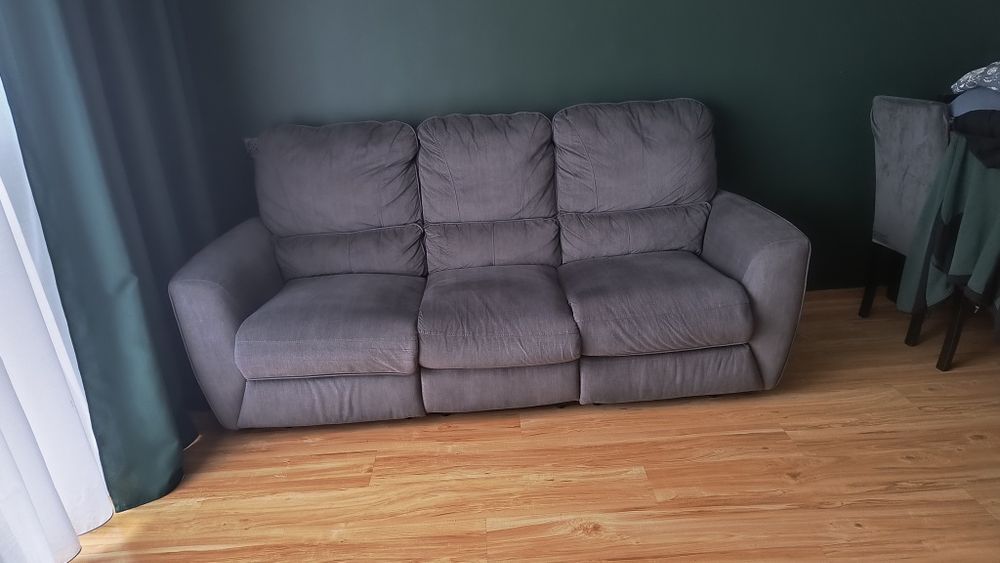 Wypoczynek z funkcją relax kanapa 3 osobowa + dwa fotele