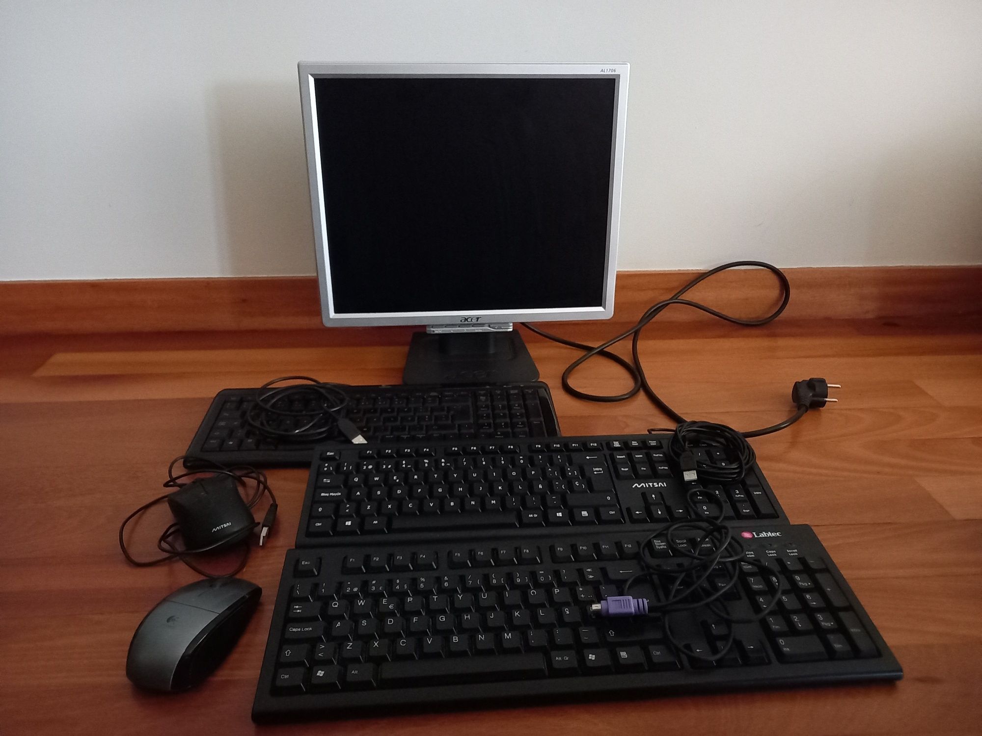 Conj. Monitor, teclados e ratos