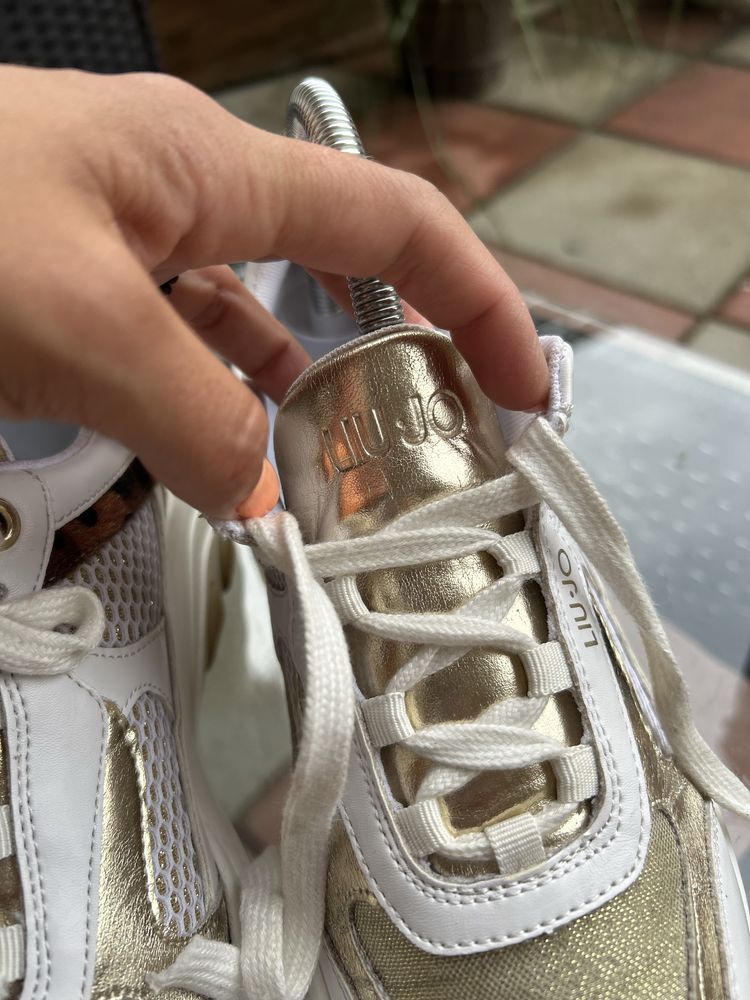 Sneakersy Liu Jo na platformie biale zlote rozmiar 38 damskie buty