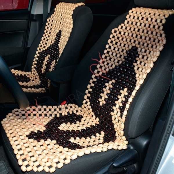 Дерев'яний масажер накидка на автомобільне сидіння. Великий, якісний!