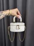 Шкіряна сумка міні Coach Trail Crossbody White/Gold, коуч