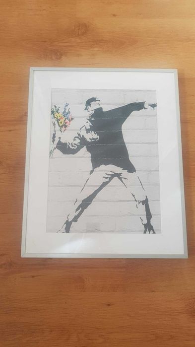 Plakat oprawiony Banksy
