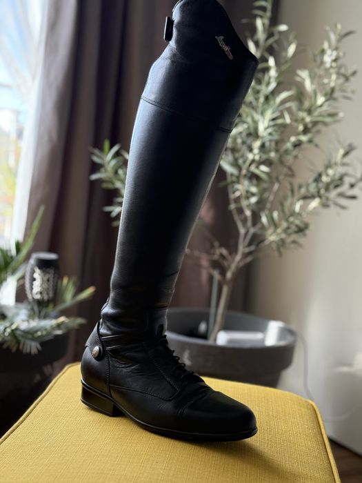 SERGIO GRASSO Oficerki Jeździeckie Skórzane Rozmiar 38 Vibram